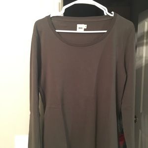 ASOS Olive Green Long Sleeve Scoop Neck T-Shirt
